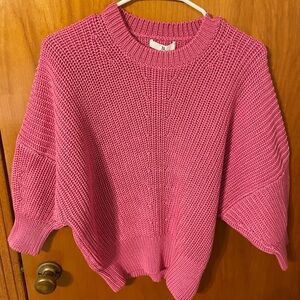 Banana Republic Vibrant Pink Crew Neck Sweater